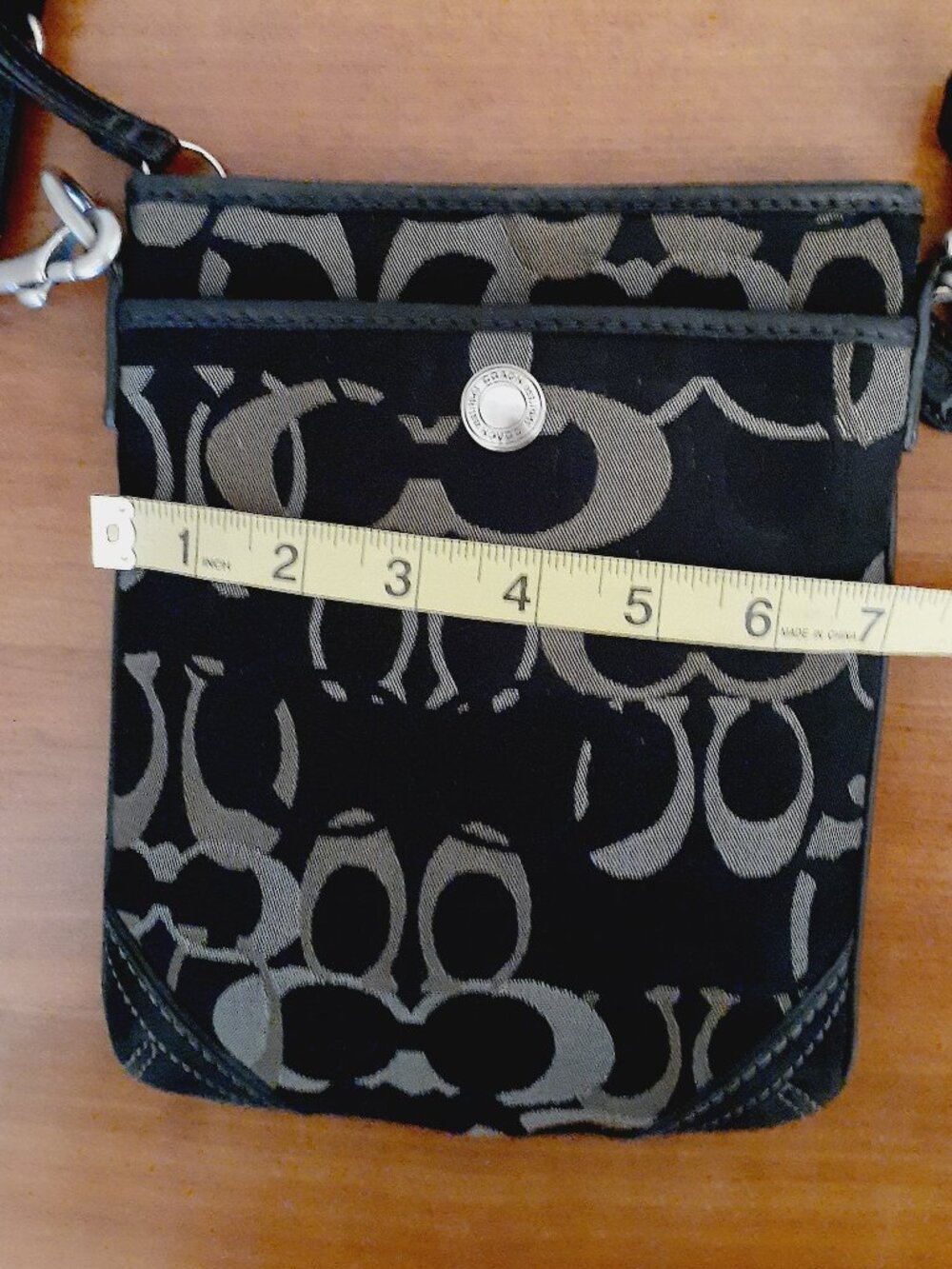 Coach Canvas Monogram Crossbody Purse - Picture 14 of 15